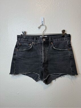 Agolde Parker Vintage Cut Off Shorts In Bewitched Black Size 25 Denim Capsule